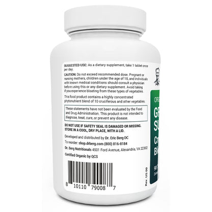 Dr. Berg's Greens Superfood Cruciferous Vegetable Tablets - Vegetable Supplements Dr. Berg NutritionalsUS supplements