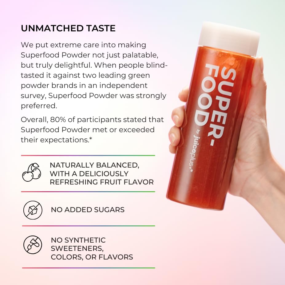 Juice Plus+ - Superfood Powder - Drink with 30 Fruits Berries Veggies Plant Vitamins for Refreshing Immune Wellness Boost - 30 Stick Packs Juice Plus+Au supplements