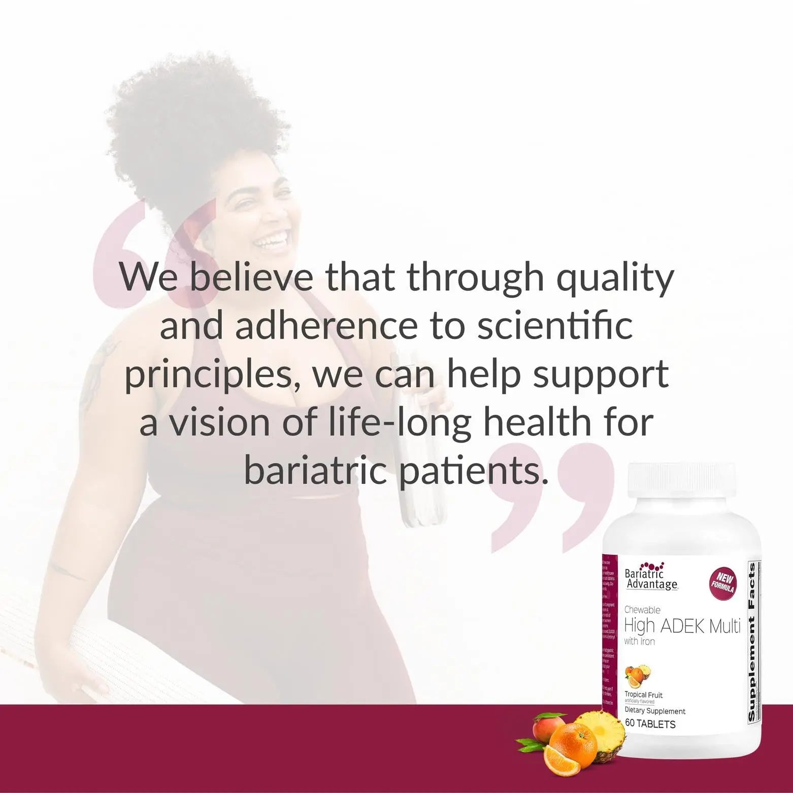 Bariatric Advantage Chewable High ADEK with Iron - for Bariatric Patients - High Potency Vitamin A, D, E & K - Includes B-Vitamins Bariatric AdvantageAu supplements