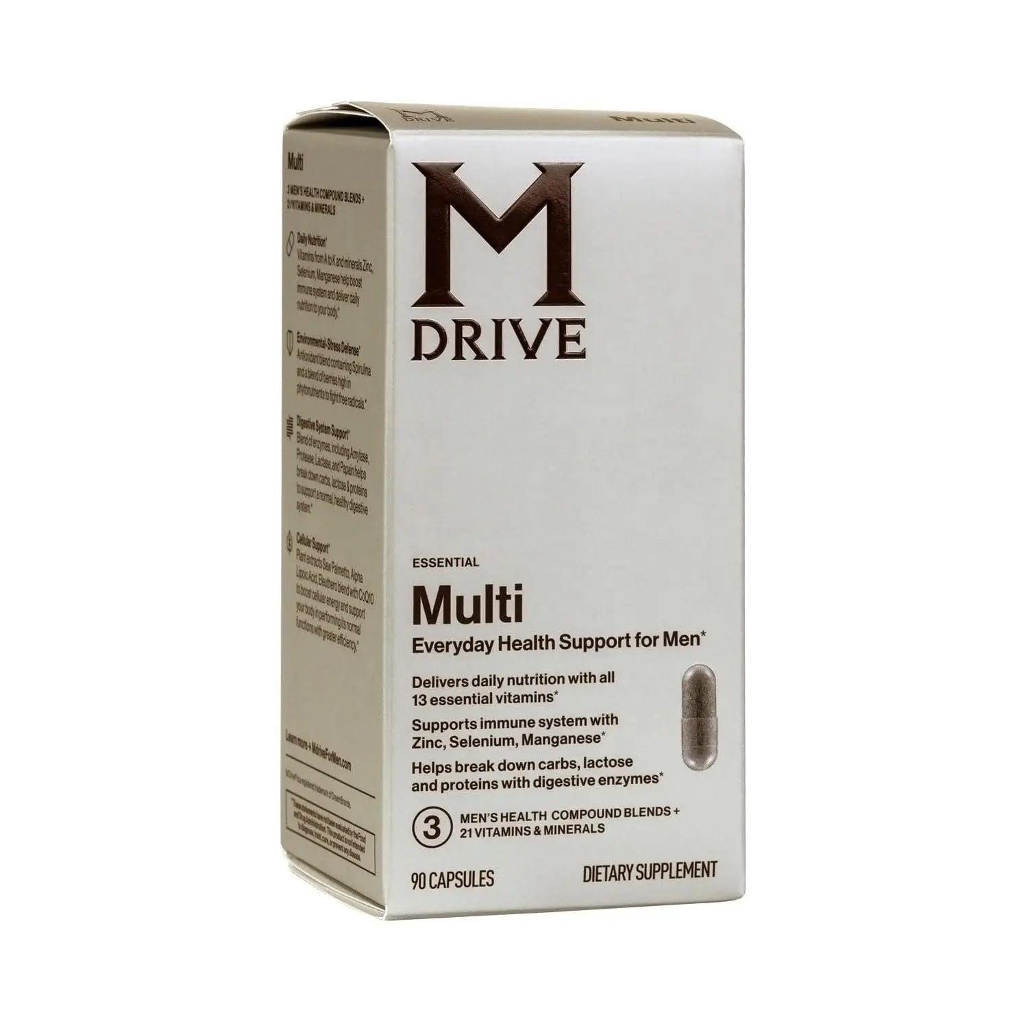 Mdrive Elite Multi - Natural Energy, Strength, Stress Relief, Lean Muscle, Immune Health Support from Zinc, Selenium, Manganese & Vitamin D, Enzymes for Digestive Support Mdrivenz supplements