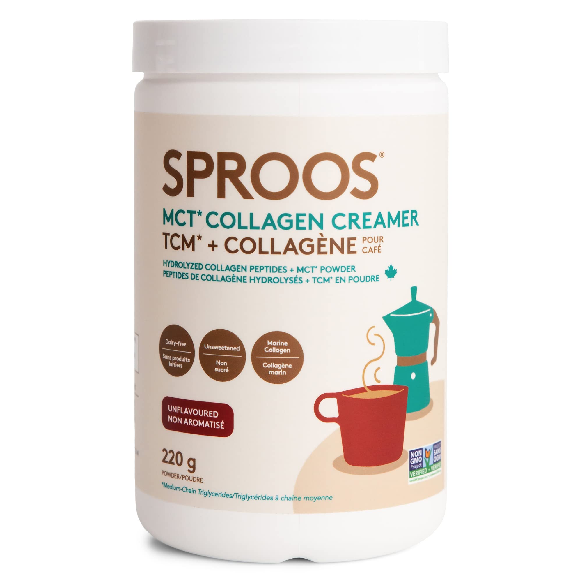 SPROOS - MCT Collagen Creamer - Beverage Powder - Hydrolised Collagen Peptides & MCT Powder - Healthy Fats SPROOSAu supplements