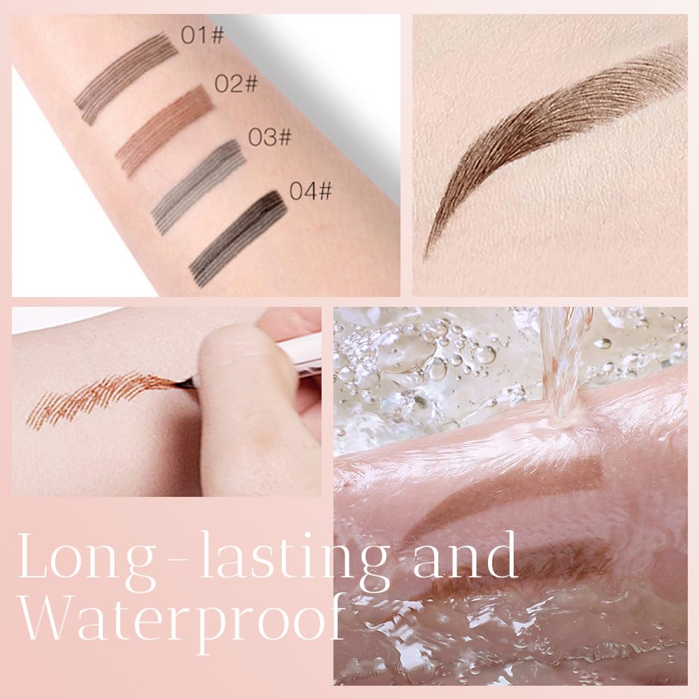 2PCS New Waterproof Brow Pencil with Micro-Fork Tip, 3D Magic Eyebrow Pencil 4-Head Split Waterproof Long-lasting,Fine Stroke Eyebrow Pen Makeup Eyebrow Pencils Stay on All Day (Brown) GenericAu supplements