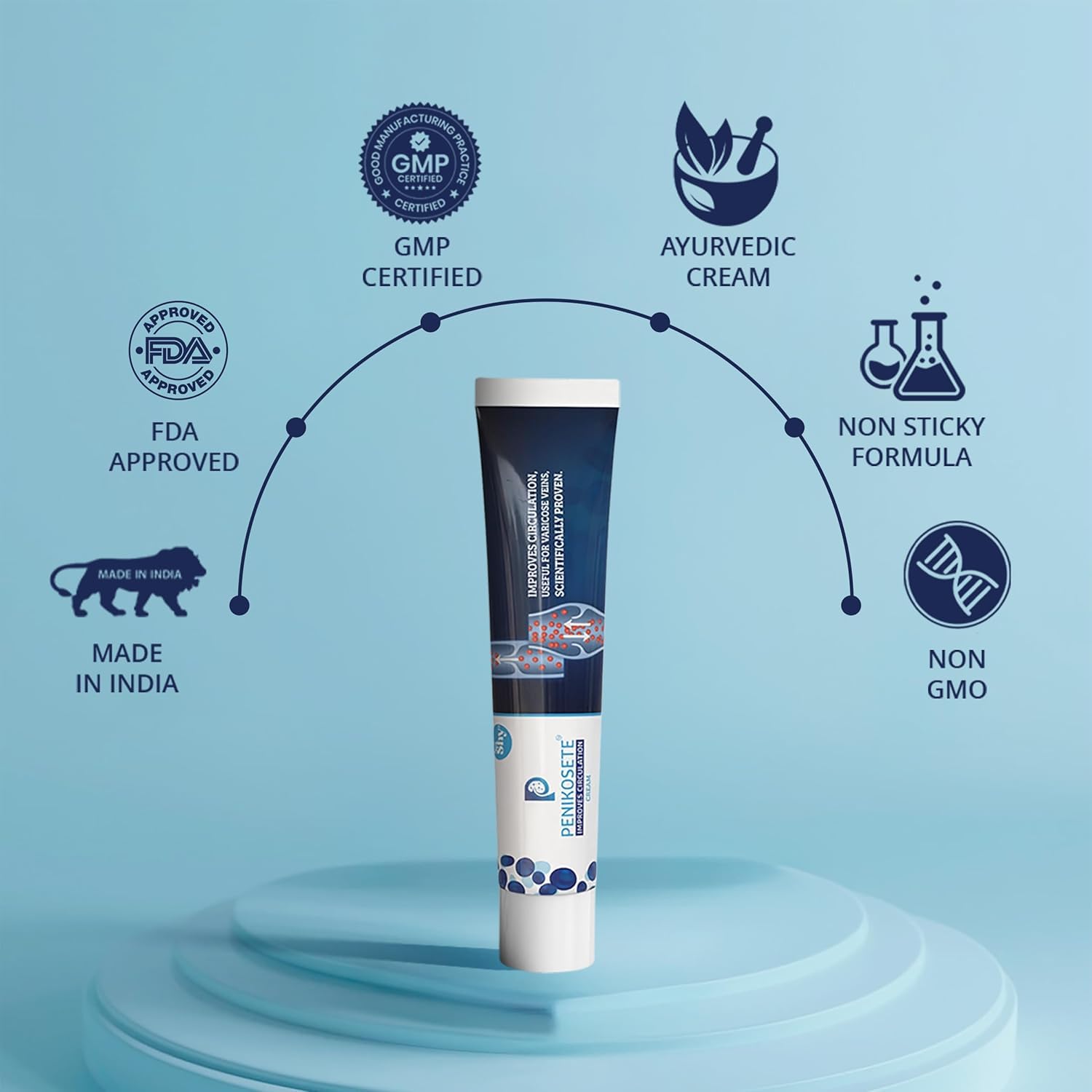 Cream Ayurvedic Solution for Management of Varicose Veins, Spider Veins, Varicocele Helps Reach The Root Cause of varicose Veins Reduces Cramps, Itching & Swelling. Single Tube (25 GMS). GenericAu supplements