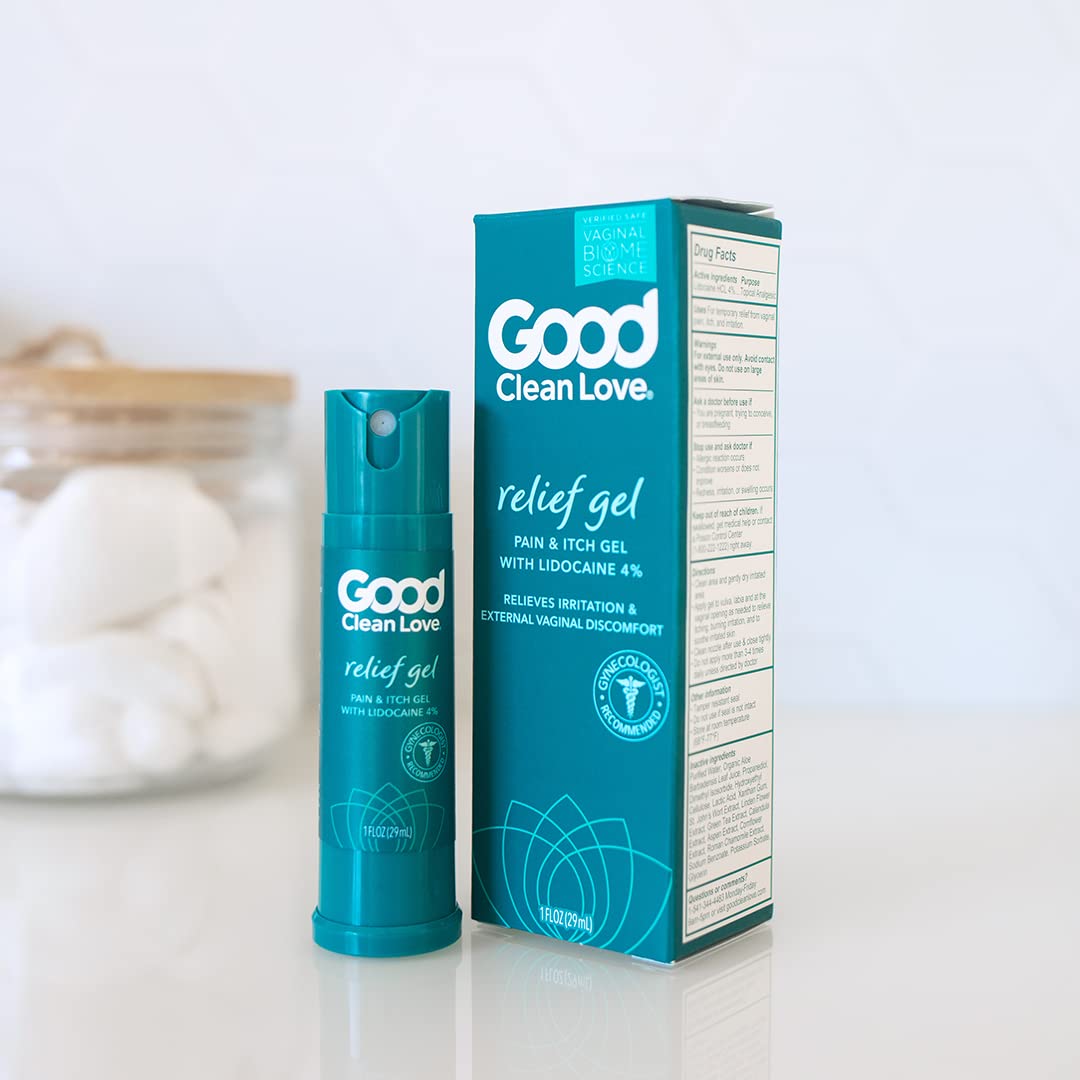 Good Clean Love Relief Gel Pain & Itch with Lidocaine 4%, Fast-Acting Relief from Pain, Itch, and Irritation Good Clean LoveAu supplements