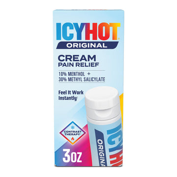 Icy Hot Original Pain Relief Cream, Fast-Acting Pain Relief with Menthol 10% and Methyl Salicylate 30%, Ice and Heat Contrast Therapy for Backaches, Joints, Muscle Strains and Arthritis, 3 oz Icy HotAu supplements