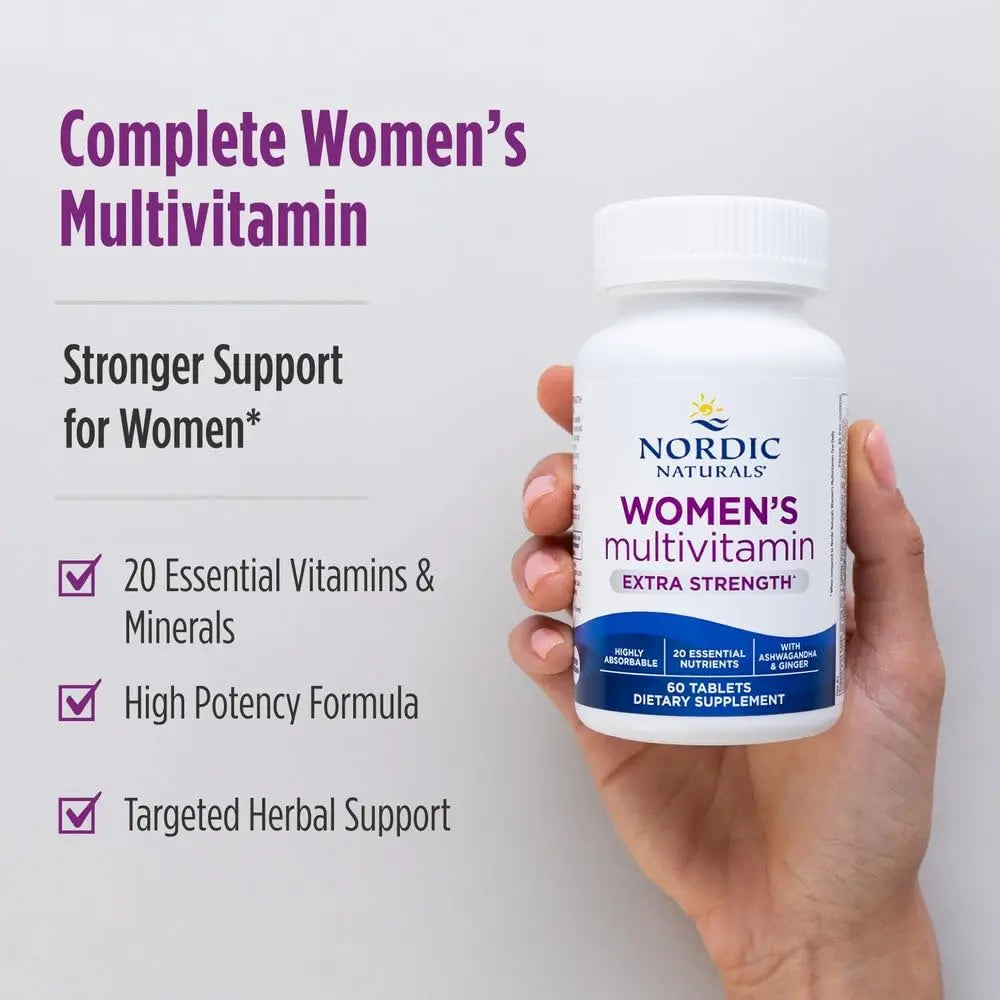 Nordic Naturals Women’s Multivitamin Extra Strength - Skin, Hair, Energy, & Bone Support - Immunity Supplement Nordic NaturalsAu supplements