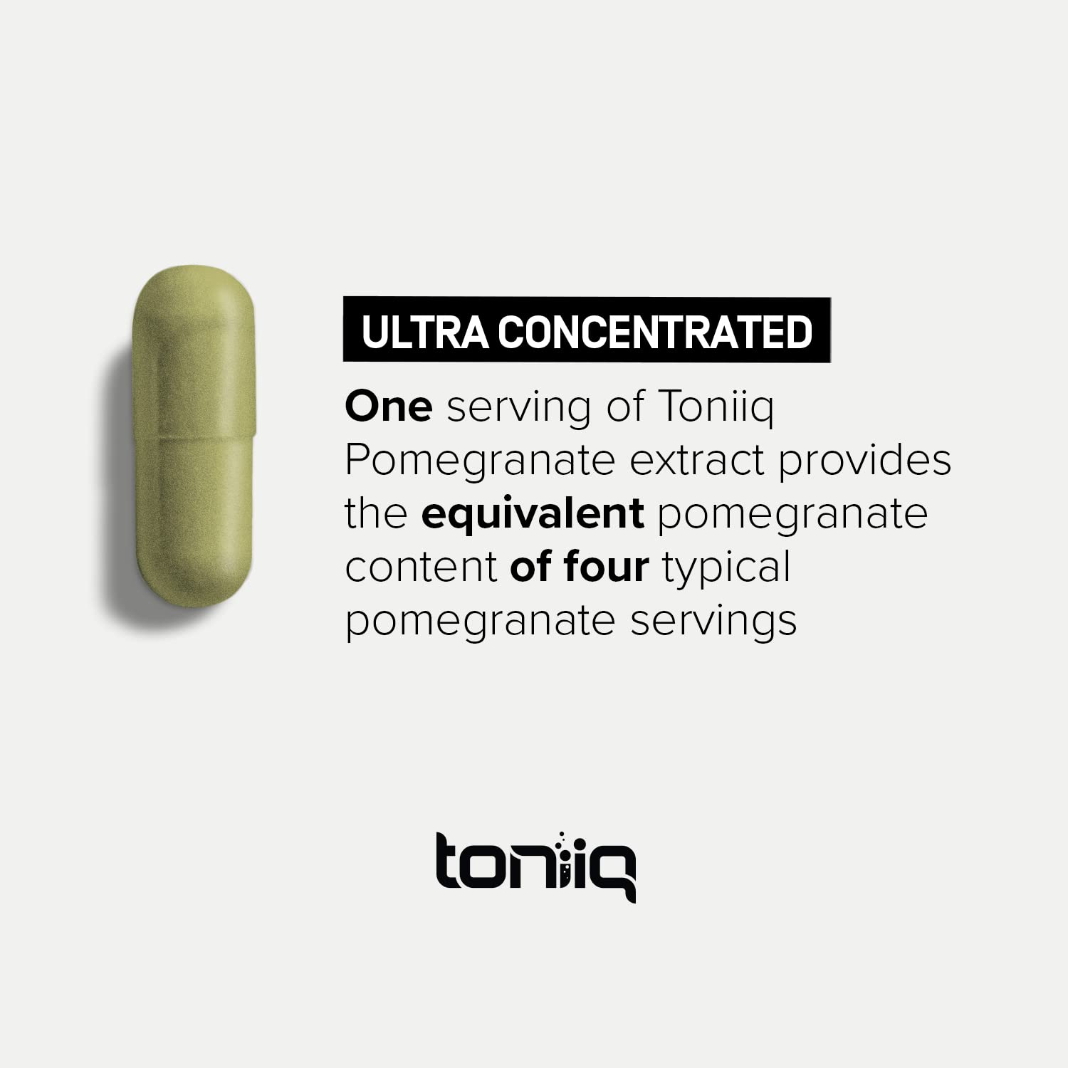 Toniiq Pomegranate Extract - Ultra High Potency 35:1 Extract with 90% Ellagic Acid - Highly Concentrated - Third-Party Lab Tested - 120 Capsules ToniiqAu supplements