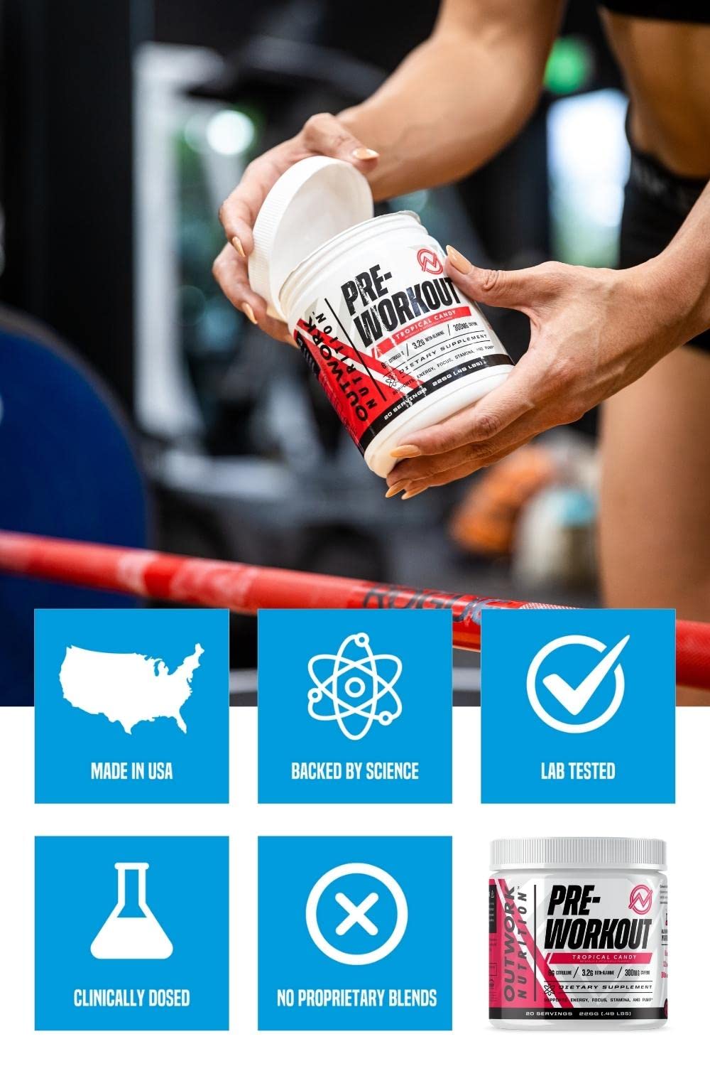 Outwork Nutrition Pre-Workout Supplement with Nootropics - Energy & Mental Focus Outwork NutritionAu supplements
