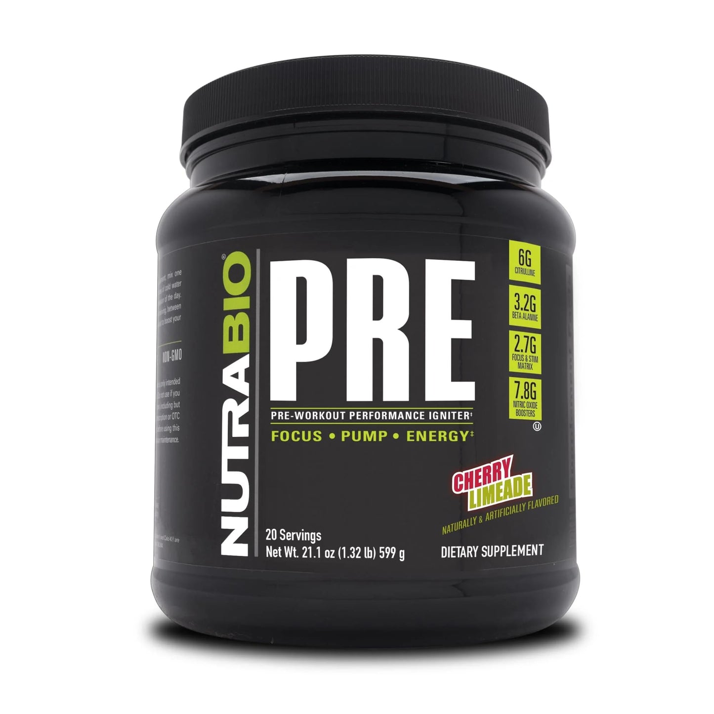 NutraBio PRE Workout V5 - (Cherry Limeade) NutraBioUS supplements