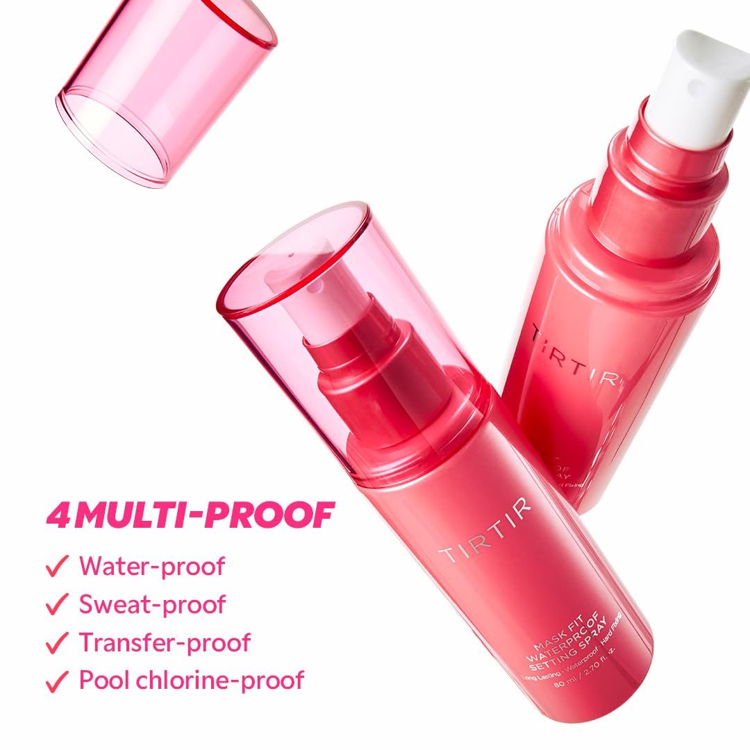 TIRTIR Waterproof Setting Spray – 24 Hour Long Lasting Fix, Sweatproof Water Resistant Makeup Finisher – Ethanol Free, Semi Matte Finish for Oily Skin – Korean Makeup Fixer TIRTIRAu supplements