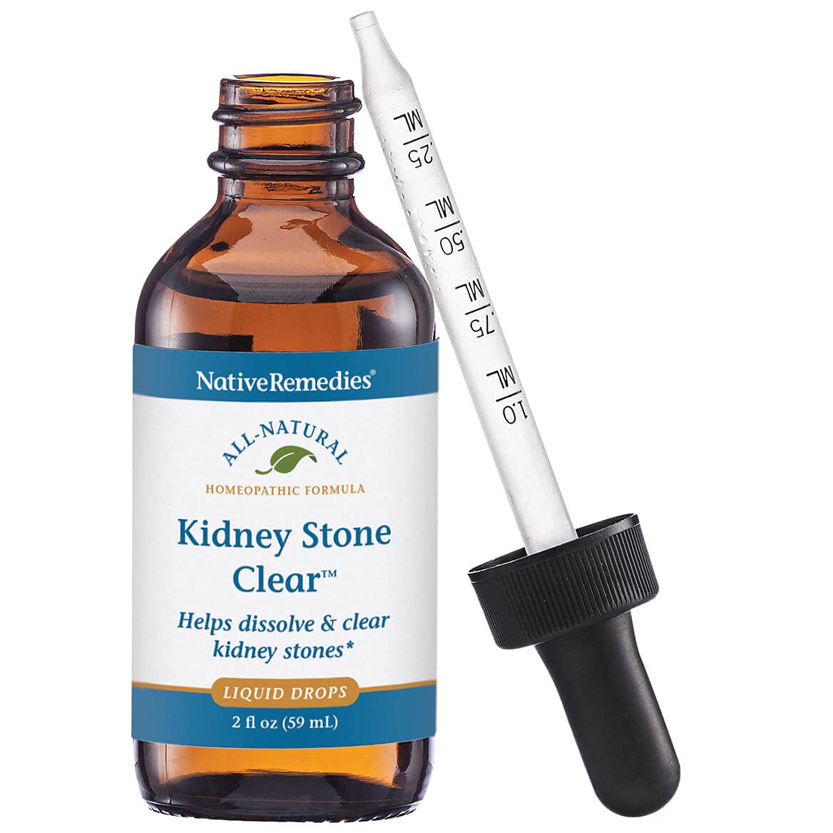 Native Remedies Kidney Stone Clear - Natural Homeopathic Formula Temporarily Helps Dissolve and Clear Kidney Stones - Relieves Pain, Nausea and Vomiting - 59 mL Native RemediesAu supplements