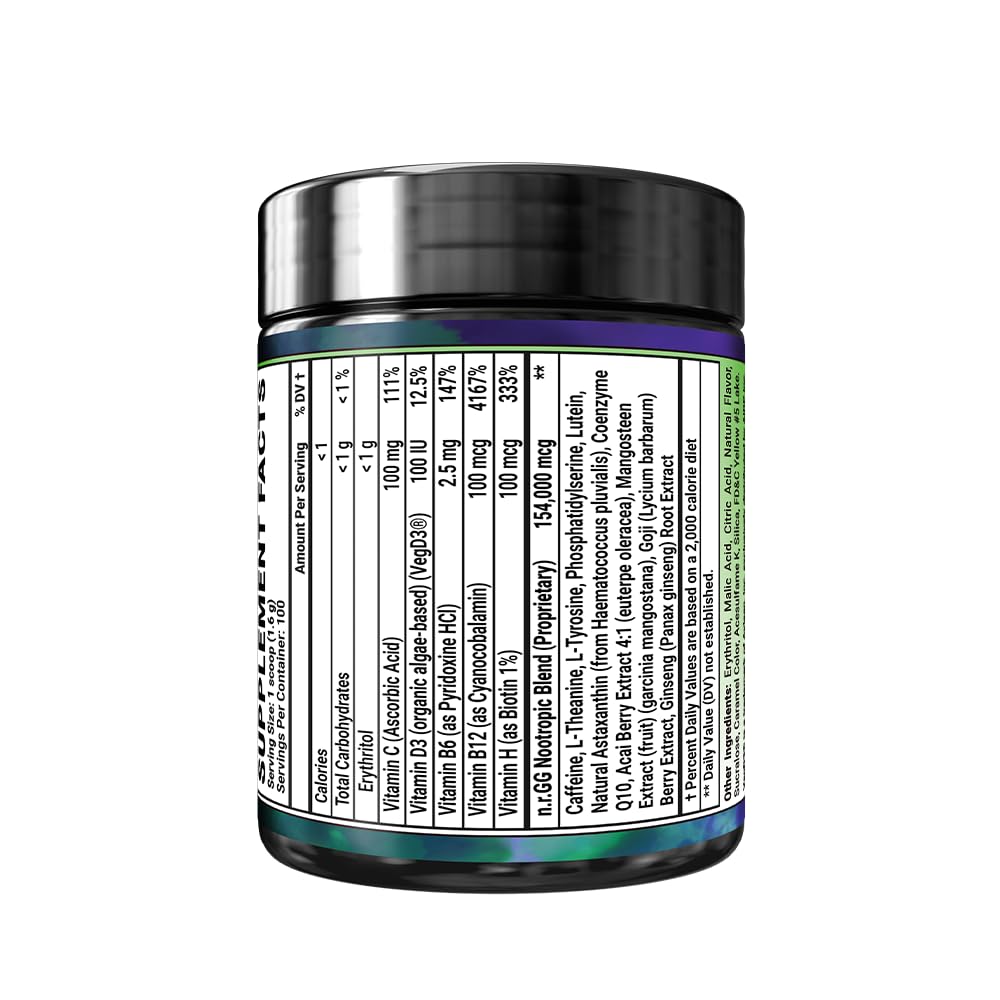 Gamer Supps GG Energy - JoJo's Ocean Stone Fruit (100 Servings) - Keto Friendly Gaming Energy and Nootropic Blend, Sugar Free + Organic Caffeine + Vitamins, Powder Drink Gamer SuppsAu supplements