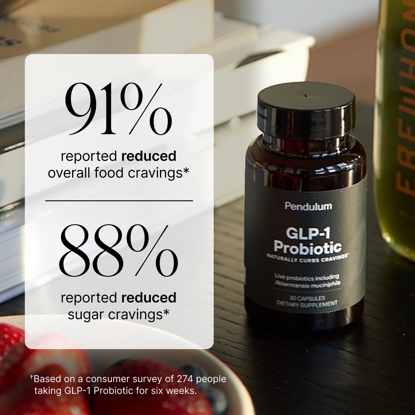 Pendulum GLP-1 Probiotic – Supports Appetite Control and Craving Management, Naturally | Improves Regularity & Gut Health with Akkermansia & Other Strains (30 Capsules) PendulumUS supplements