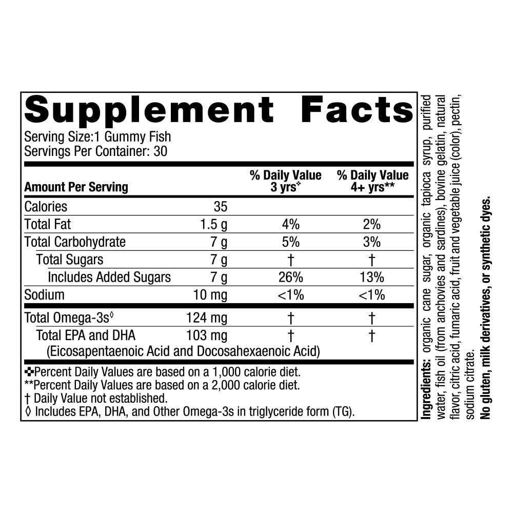 Nordic Naturals Nordic Omega-3 Gummy Fish, Tangerine - 30 Gummy Fish - 124 mg Total Omega-3s with EPA & DHA - Non-GMO - 30 Servings Nordic NaturalsAu supplements