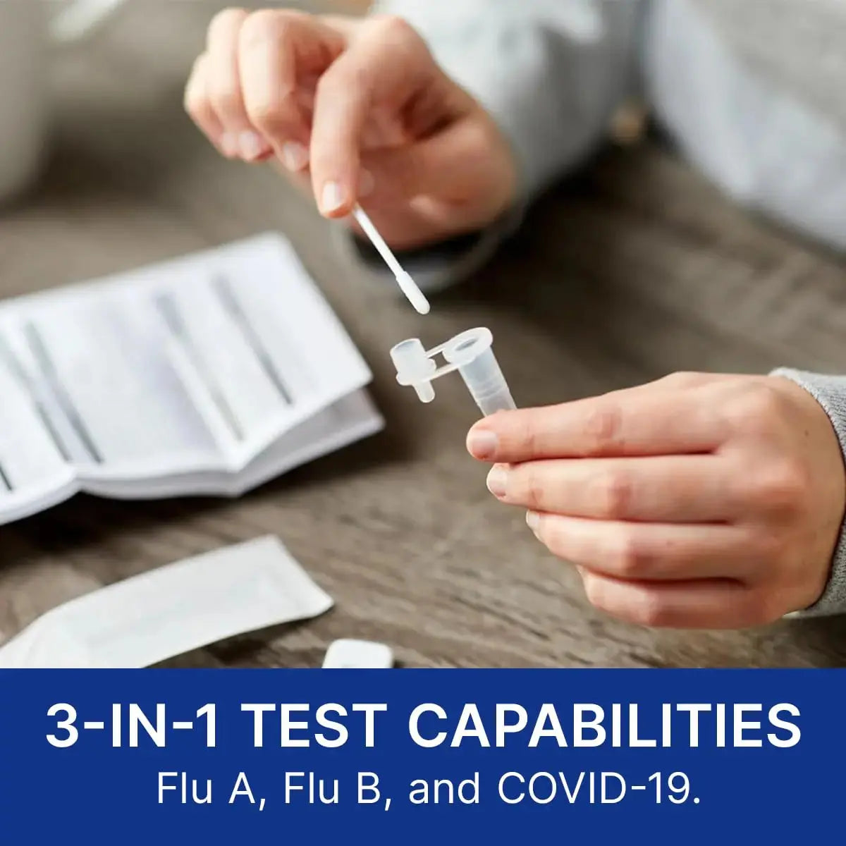 CorDx TyFast at Home Flu A/B & COVID-19 Multiplex Rapid Test Kit, Easy, Accurate, Fast Results in 10 Minutes, 3 in 1 Combo Kit, 5 Tests CorDxAu supplements