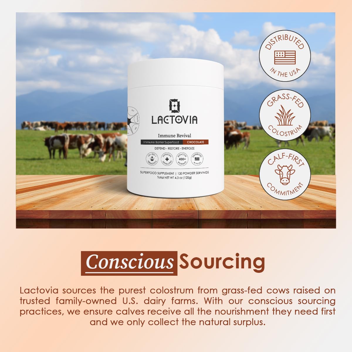 LACTOVIA Bovine Colostrum Powder – Chocolate Flavor | Grass-Fed Colostrum Supplement | Gut & Immune Health Support | Keto, Gluten & Fat-Free | for Women & Men LACTOVIAAu supplements