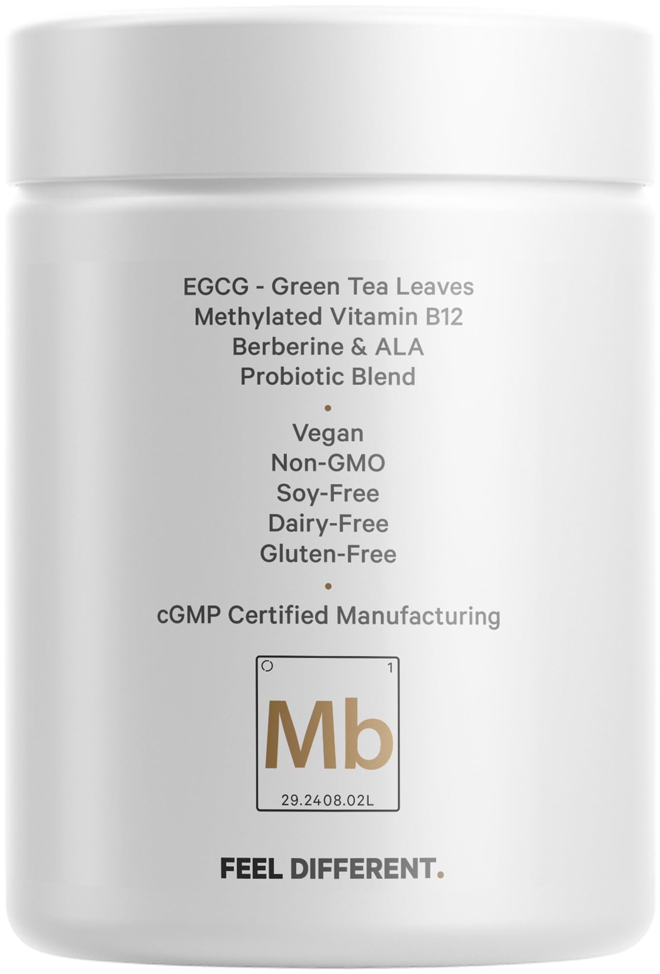Codeage M-Burn Optimized Supplement - Decaffeinated Green Tea Std. to 50% EGCG, Berberine, Akkermansia, Vitamin B12 - Probiotics - Vitamins - 60 Capsules CodeageAu supplements