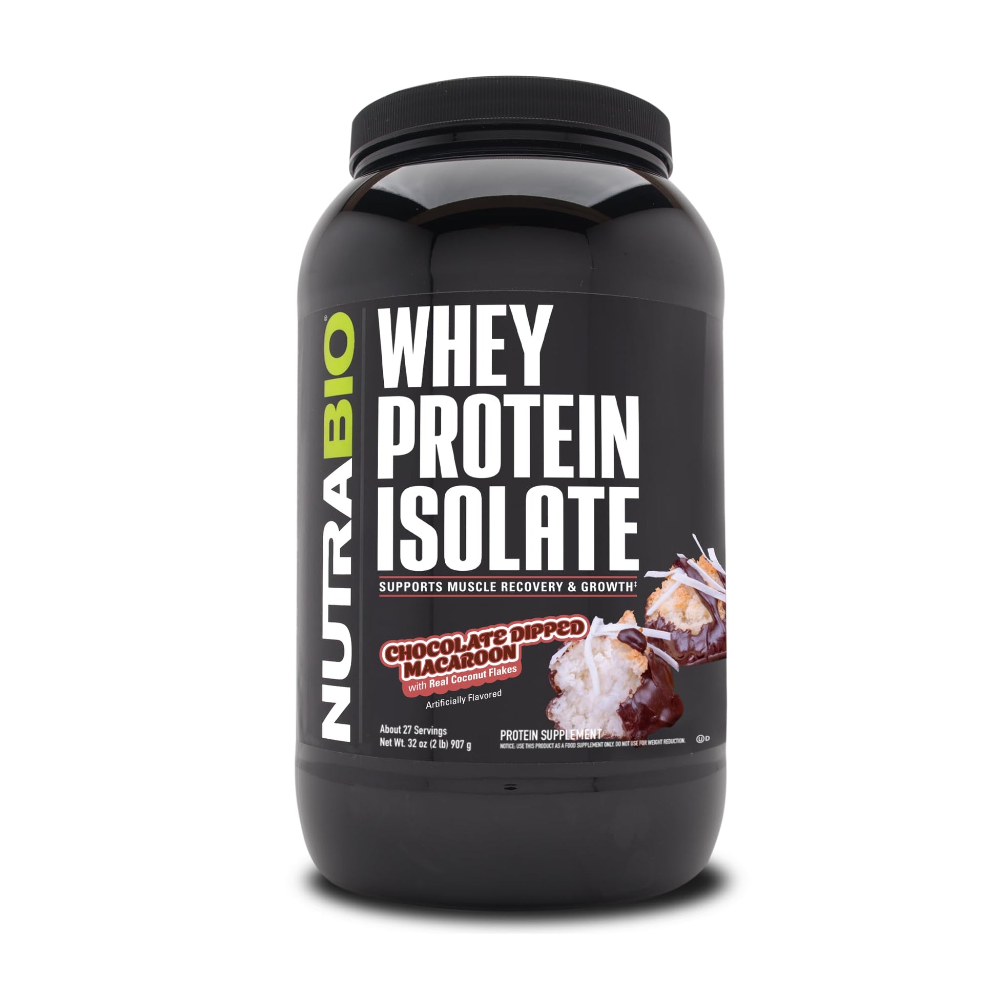 NutraBio Whey Protein Isolate Supplement – 25g of Protein Per Scoop with Complete NutraBioAu supplements
