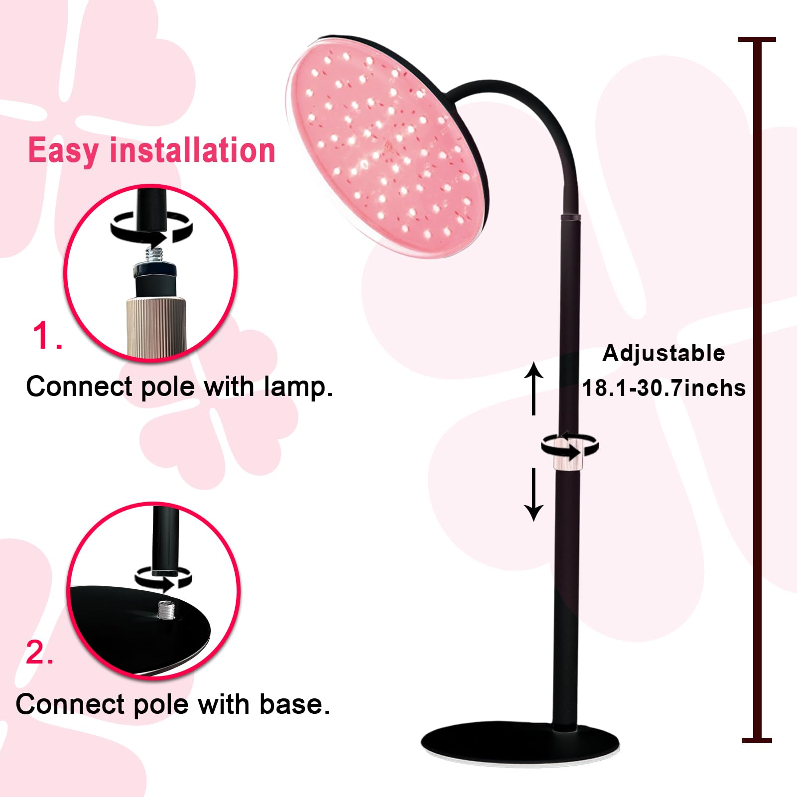 Akarishin Red Light Therapy Lamp - Boost Skin Vitality and Ease Muscle Soreness with Adjustable Stand AkarishinAu supplements