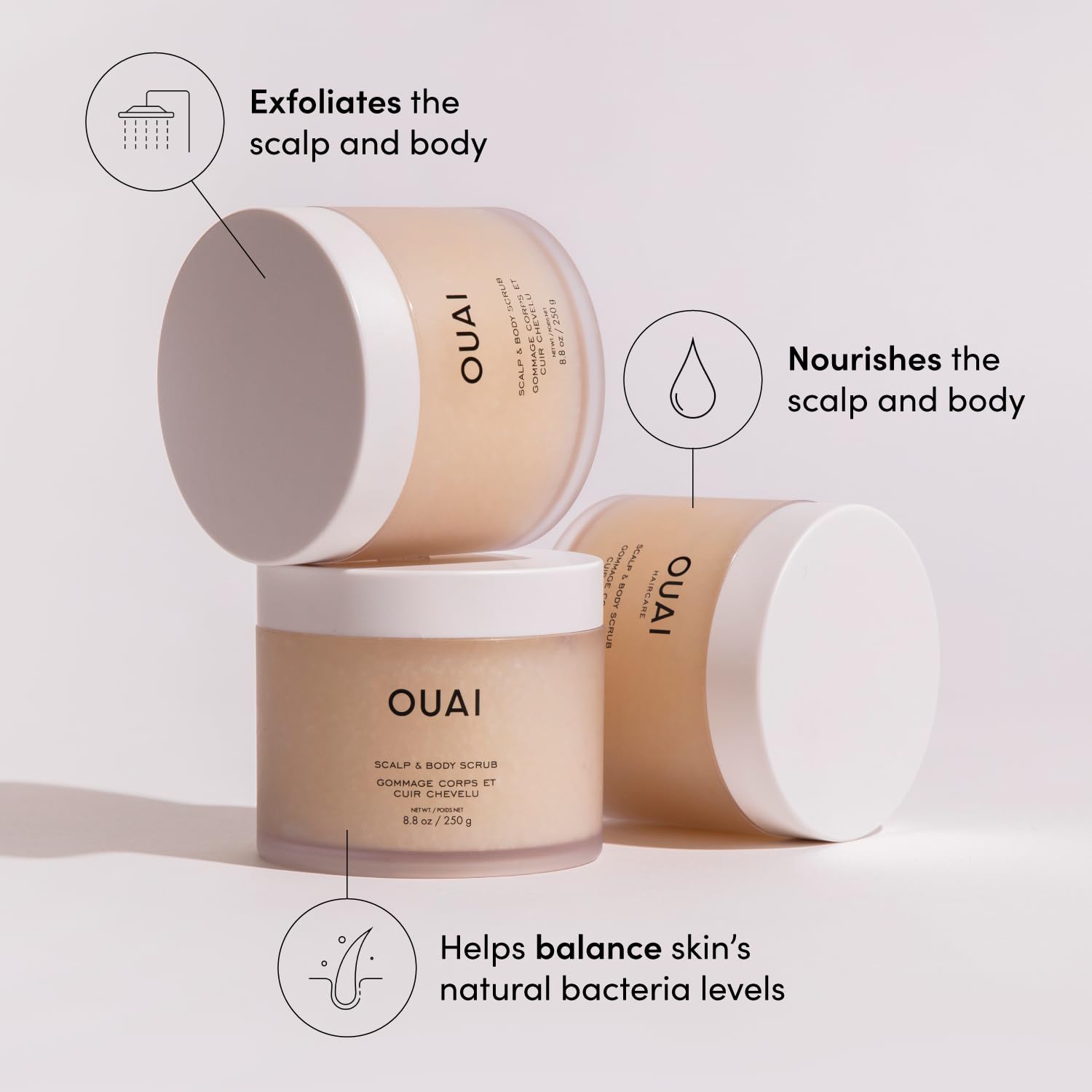 OUAI Travel Kit - Includes Travel Size Leave In Conditioner, Detox Shampoo, Fine to Medium Hair Mask, Scalp & Body Scrub (4 Count) OUAIAu supplements