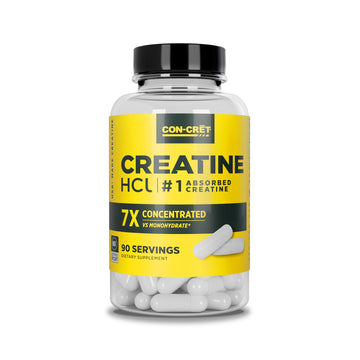 CON-CRET Creatine HCl Capsules | Muscle, Cognitive, Cellular Energy Support | No Bloating or Cramps | USA Made & NSF Certified