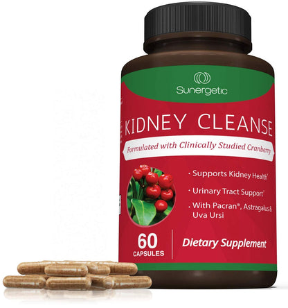 Premium Kidney Cleanse Supplement – Powerful Kidney Support Formula with Cranberry SunergeticUS supplements