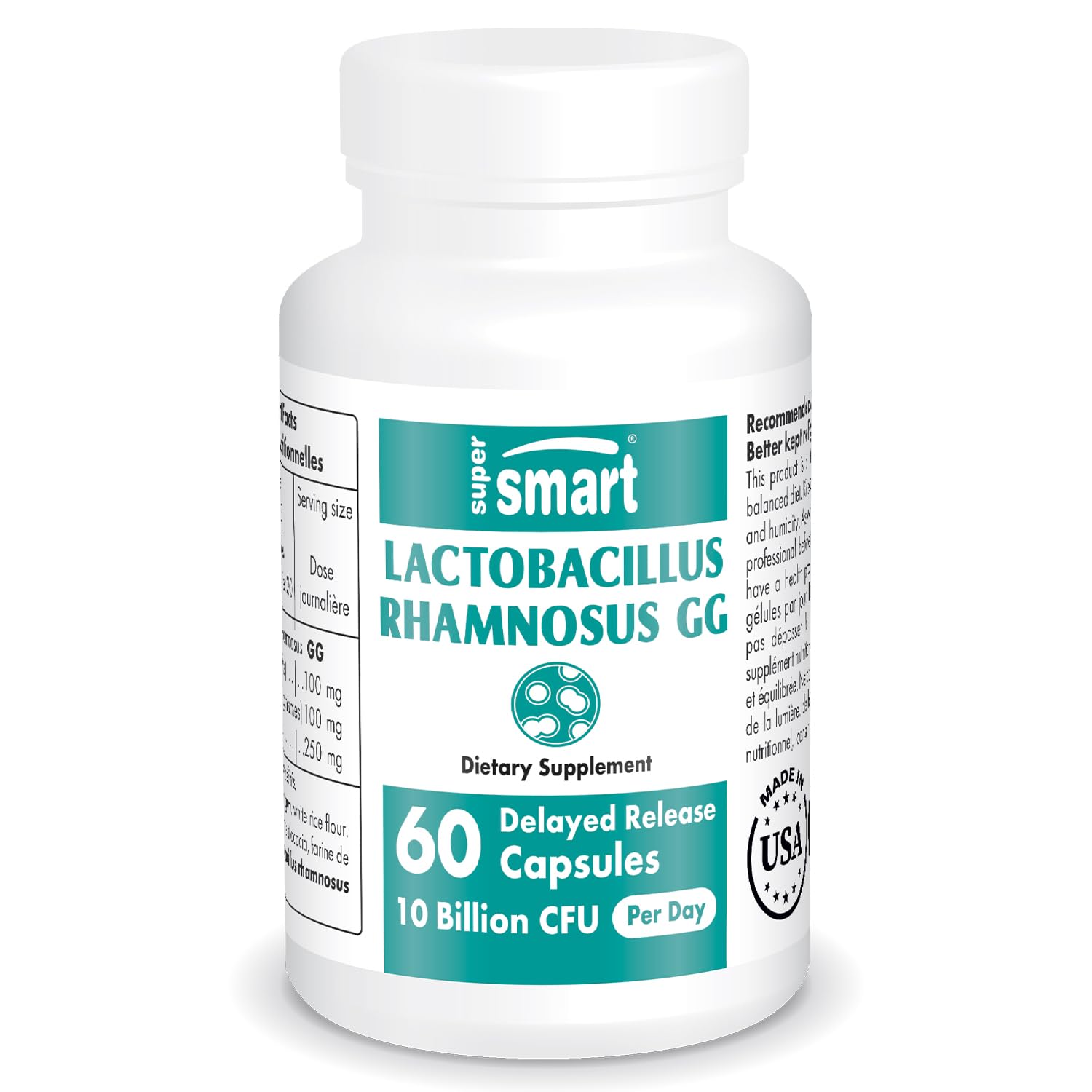Supersmart - Lactobacillus Rhamnosus GG 10 Billion CFU per Day (LGG Probiotic SupersmartUS supplements