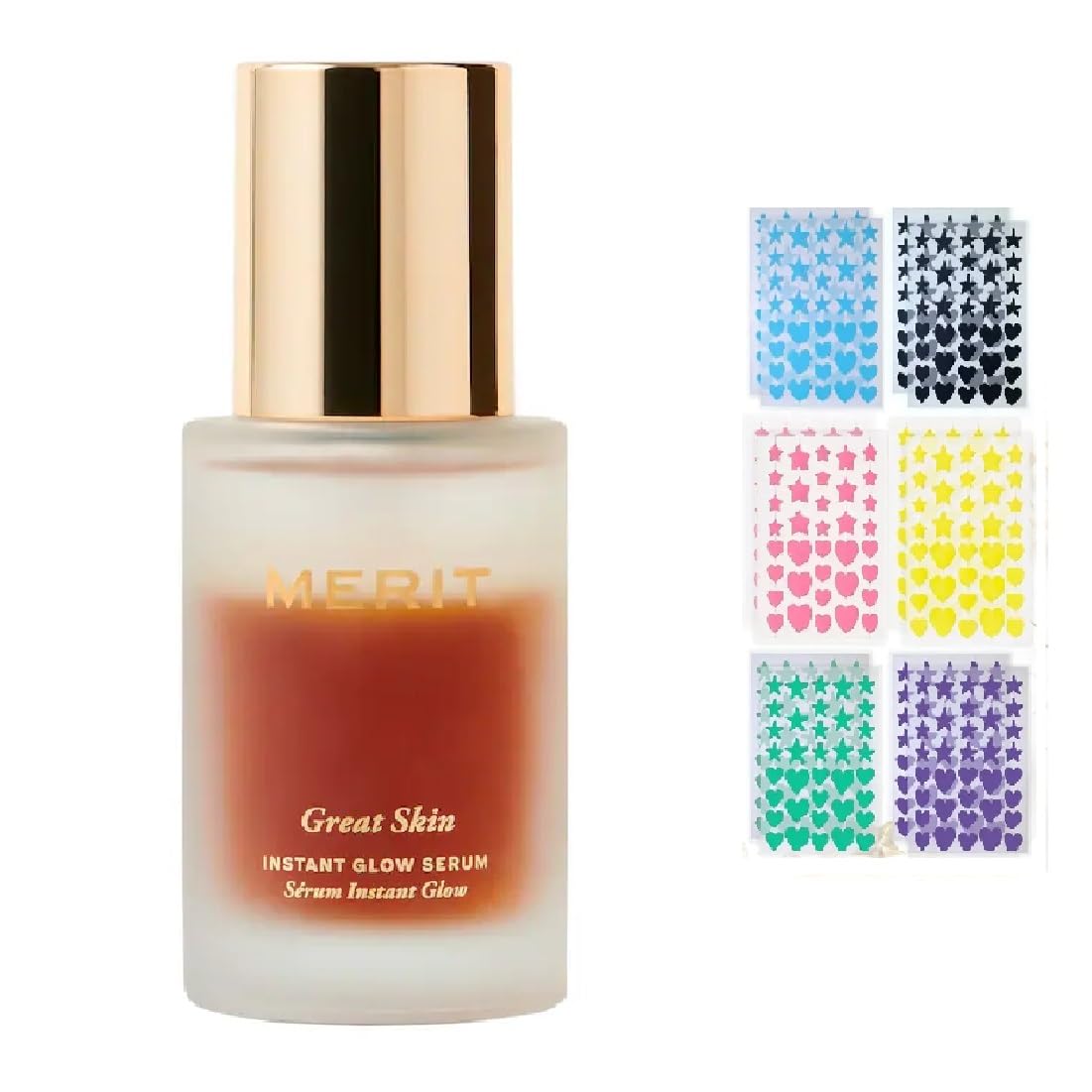 M Great Skin Instant Glow Serum with Niacinamide and Hyaluronic Acid (1.69 oz / 50 ml) + Bonus Acne Patch (36 Pieces) Tea Tree Oil Facial Water Gel NAPHAu supplements