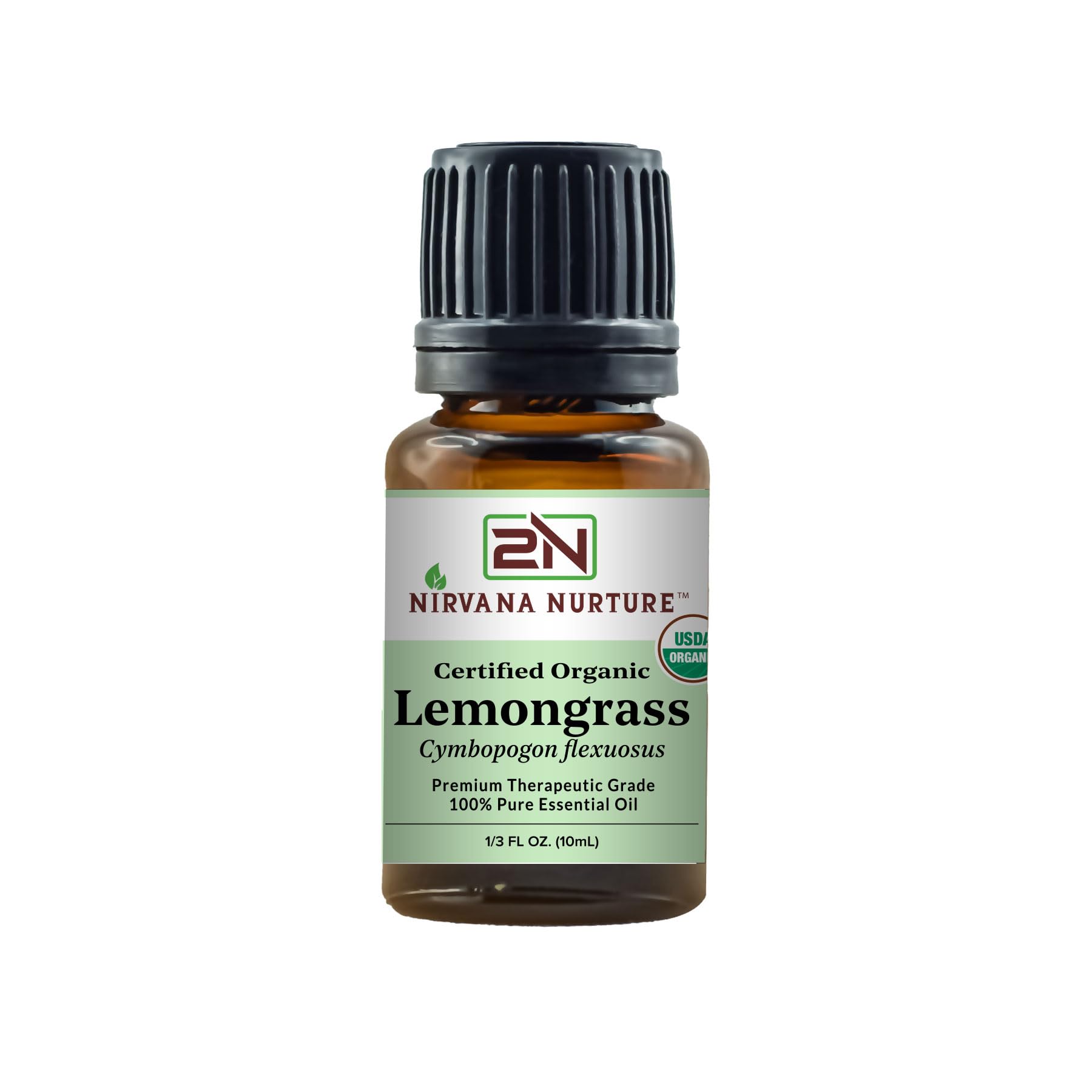 Nirvana Nurture Lemongrass Essential Oil USDA Certified Organic 100% Pure Premium Therapeutic Grade Nirvana NurtureAu supplements