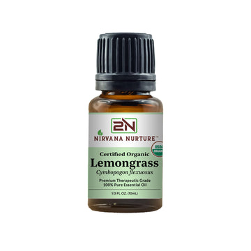 Nirvana Nurture Lemongrass Essential Oil USDA Certified Organic 100% Pure Premium Therapeutic Grade Nirvana NurtureAu supplements