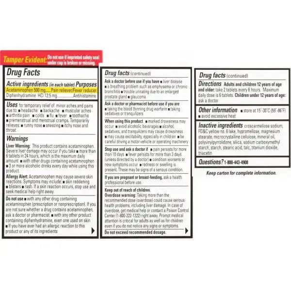 Percogesic Extra Strength Pain Relief | Aspirin Free Dual Action Relief | 40 Coated Caplets (3 Pack) PercogesicAu supplements