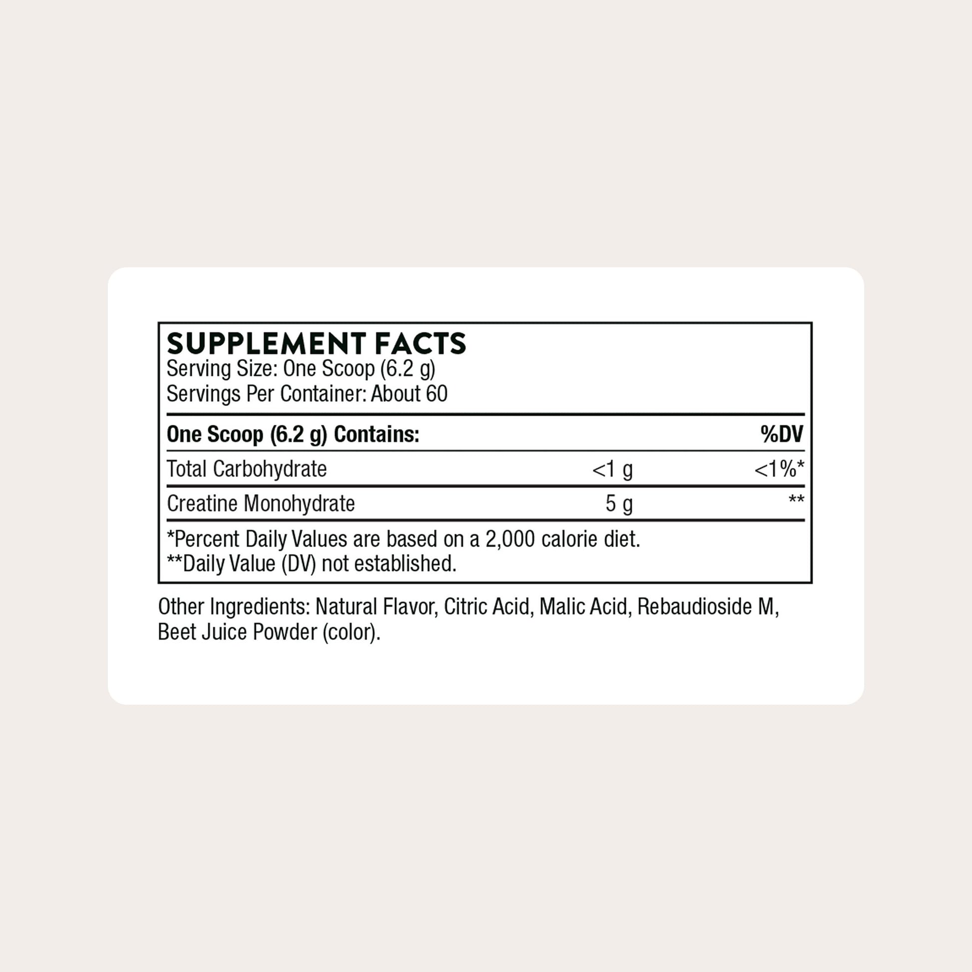 THORNE Creatine - Micronized Creatine Monohydrate Powder - Support for Muscles & Cognitive Function* - for Women & Men - Strawberry - NSF Certified for Sport - 5 g per Serving - 60 Servings THORNEAu supplements
