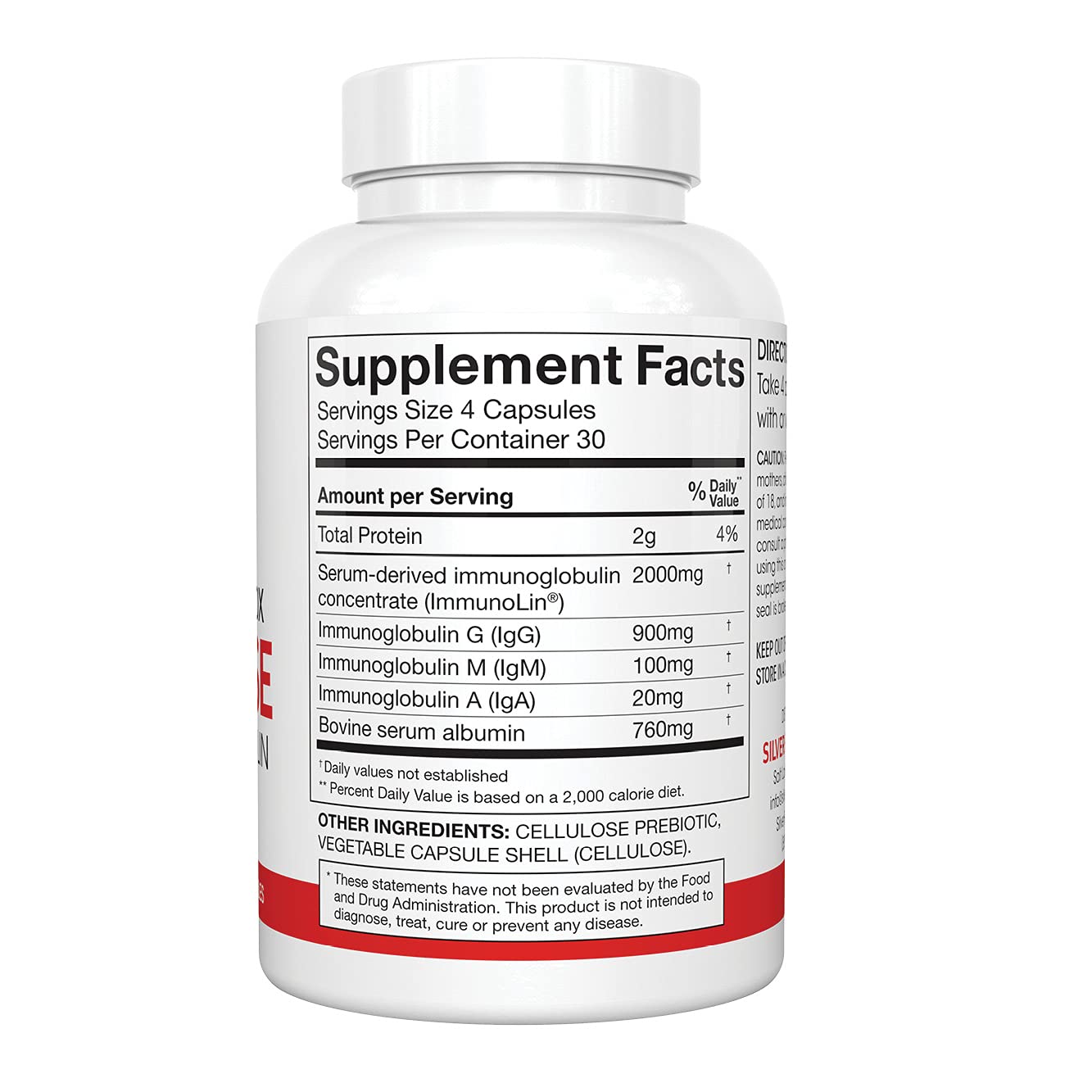Silver Fern Cleanse - Daily Gut - 1 Bottle - 120 Capsules - 30 Day Supply - Immunoglobulin G, A & M -(IgG, IGA, IgM) - Postbiotic Silver FernAu supplements