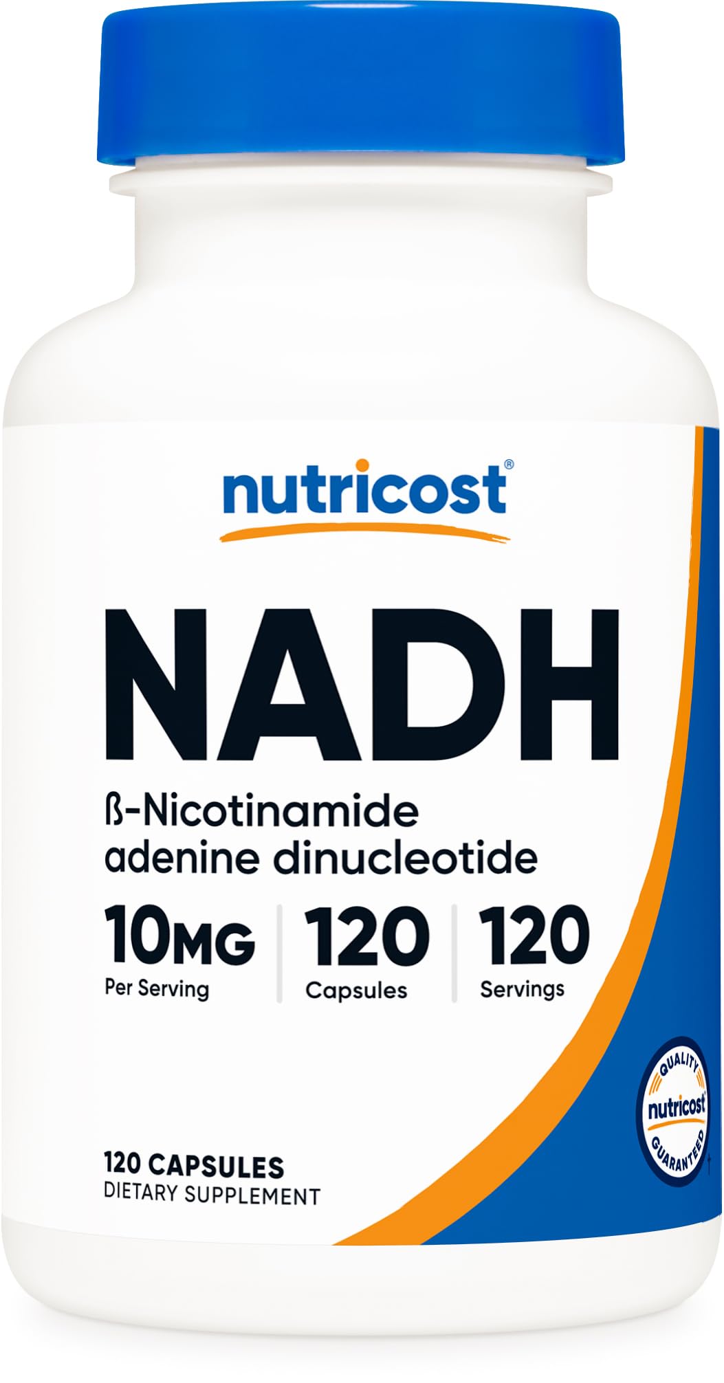 Nutricost NADH 10mg Per Serving 120 Capsules - B-Nicotinamide Adenine Dinucleotide, Vegan, Gluten-Free NutricostAu supplements