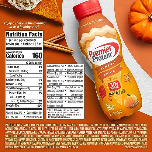 Premier Protein Shake Limited Edition 30g 1g Sugar 24 Vitamins Minerals Nutrients Premier ProteinUS supplements