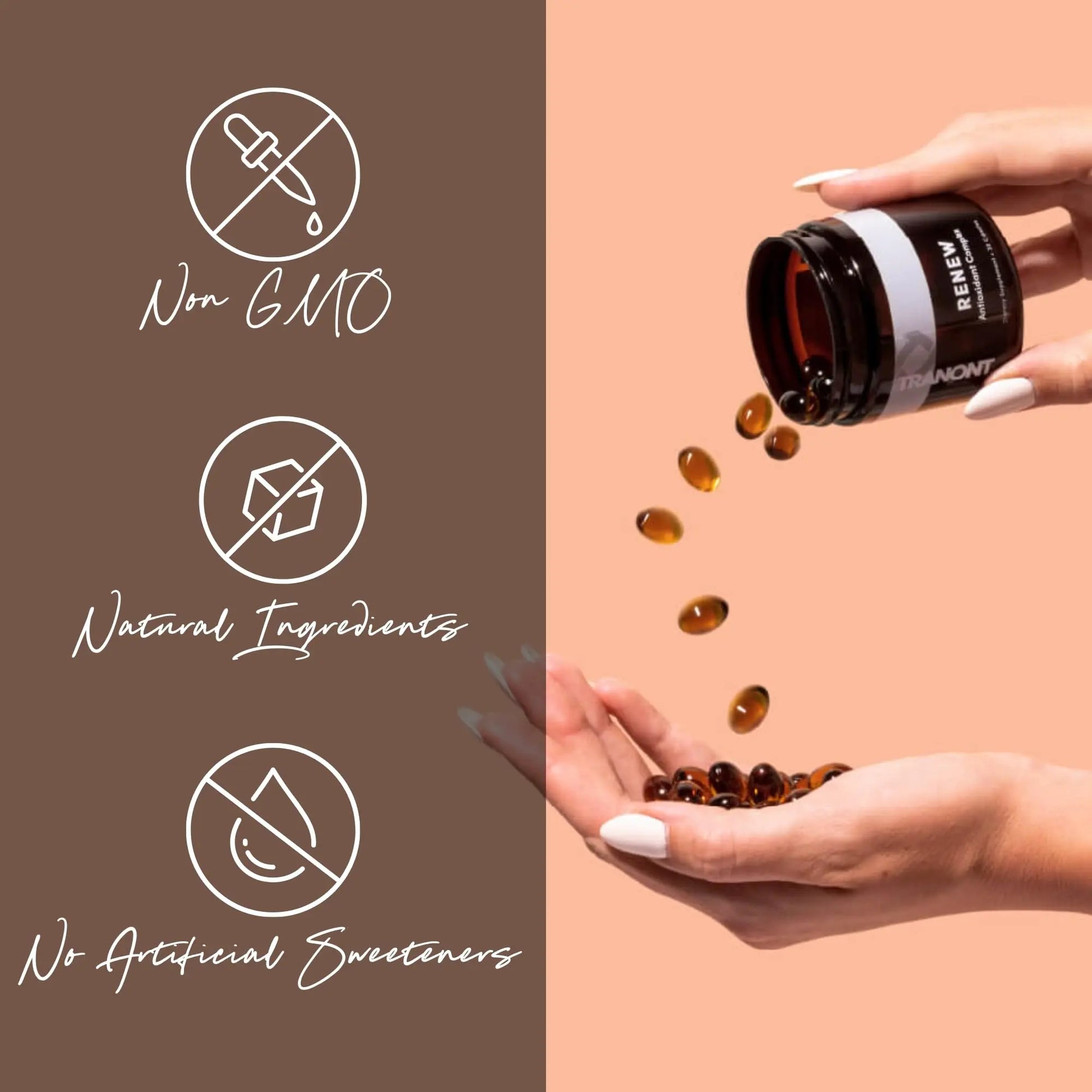 Tranont Renew - Antioxidant Complex for Vitality & Wellness | Vitamin E Tocotrienols & Geranylgeraniol | Supports Healthy Cellular Function, Joint Health, & Youthful Glow - 30 Capsules Tranontnz supplements