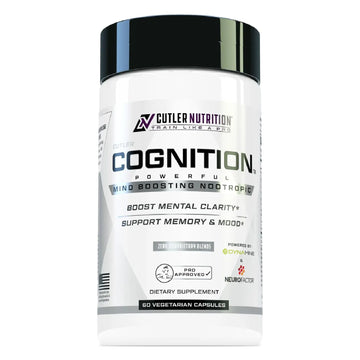 COGNITION High Potency Brain Nootropic Focus Supplement: Best Nootropic and Energy Pills for Mental Clarity, Memory, Studying, Gaming, and Work | Alpha GPC, Dynamine, Caffeine, L Theanine , 60 Count Cutler NutritionAu supplements