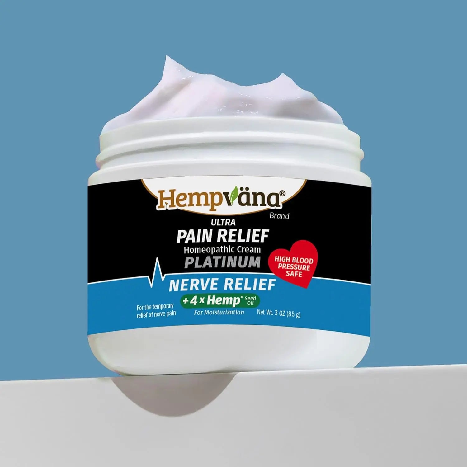 Hempvana Platinum Ultra-Strength Nerve Relief Cream w/100% Pure Hemp Seed Oil, AS-SEEN-ON-TV, Relieves Nerve Pain, Shooting Pain, Tingling, Muscle Cramps, Joint Pain, Tingling, Crawling Sensations HempvanaAu supplements
