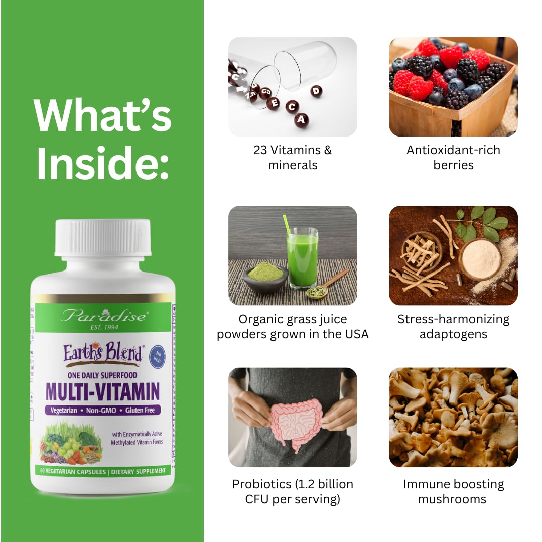 Paradise Herbs Earth's Blend Once Daily Multivitamin & B-Complex Bundle Paradise HerbsAu supplements