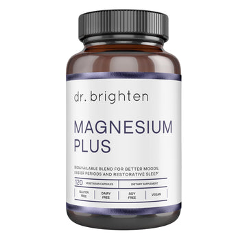 Dr. Brighten Magnesium Plus (as Magnesium Bi-glyncinate) - Beneficial in Maintaining a Healthy Mood, Sleep, Hormone Balance and Reducing Symptoms of PMS and Menstrual Cramps Dr. BrightenAu supplements