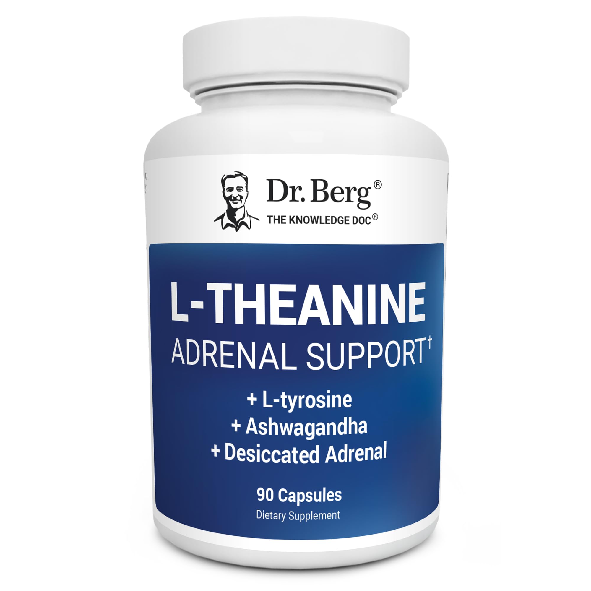 Dr. Berg L-Theanine 200mg - Includes Zinc, Copper, L-Tyrosine, & Ashwagandha – L-Theanine Supplement Adrenal Support - for Relaxation, Stress Relief, and Mental Clarity* – 90 Gelatin Capsules Dr. Berg NutritionalsAu supplements
