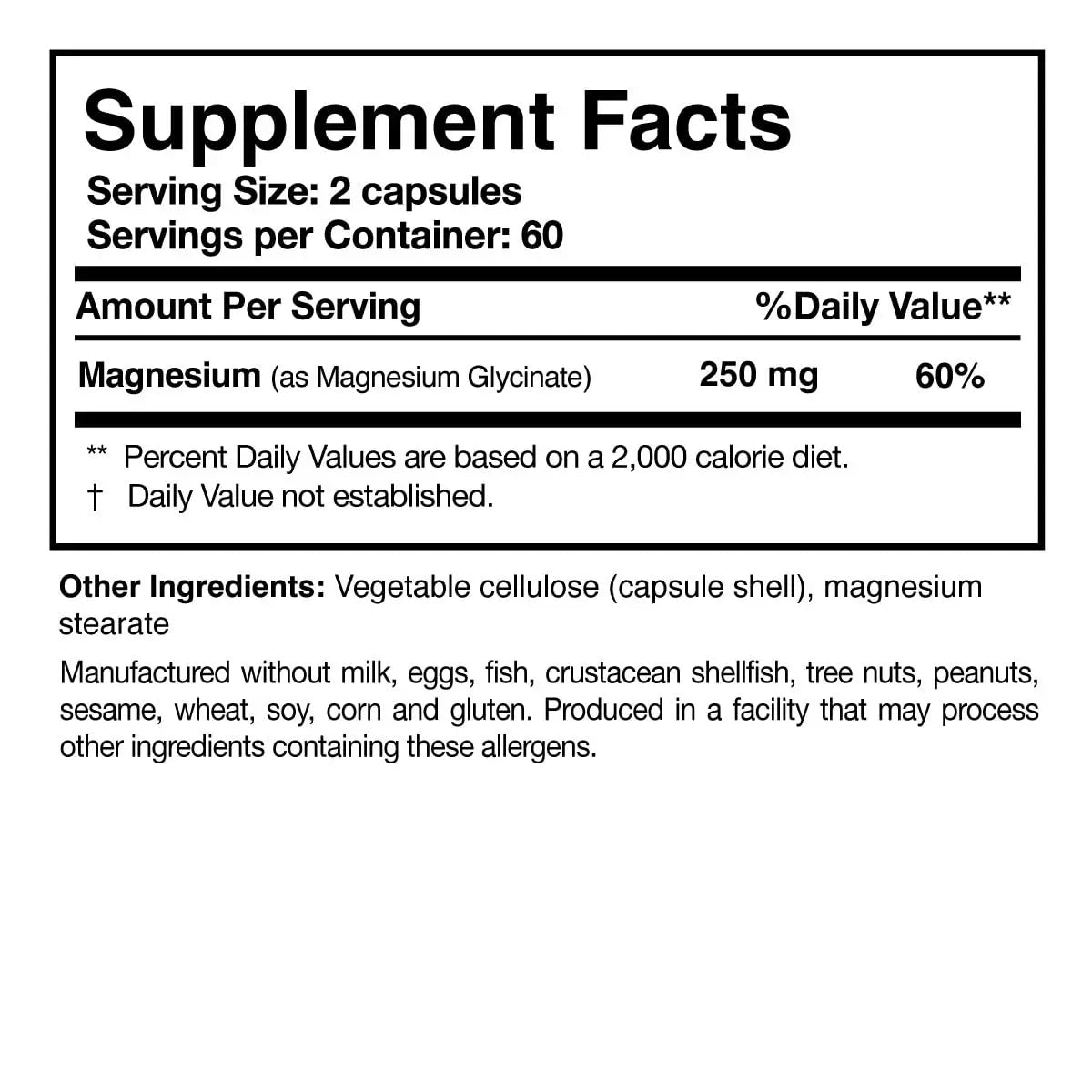 Researched Nutritionals Magnesium Glycinate Capsules - 125mg High Absorption Magnesium Glycinate Supplement to Support Healthy Bones and Energy Production - Vegan & Non-GMO (120 Capsules) Researched Nutritionalsnz supplements