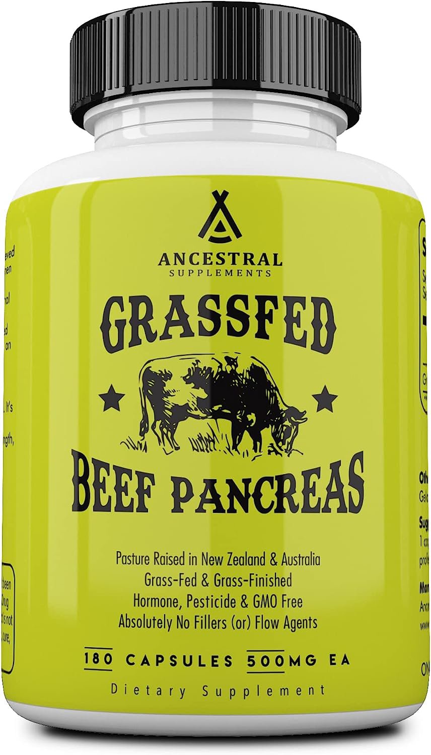 Ancestral Supplements Grass Fed Pancreas — Digestive, Proteolytic Enz Ancestral Supplements StoreUS supplements