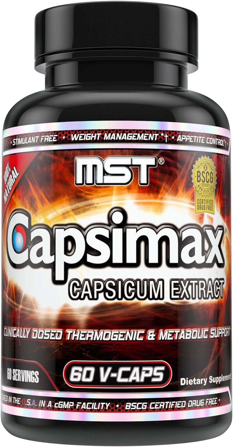 MST Capsimax Supplement 100mg V Capsules, 60 Servings Clinically Dose the MST StoreUS supplements