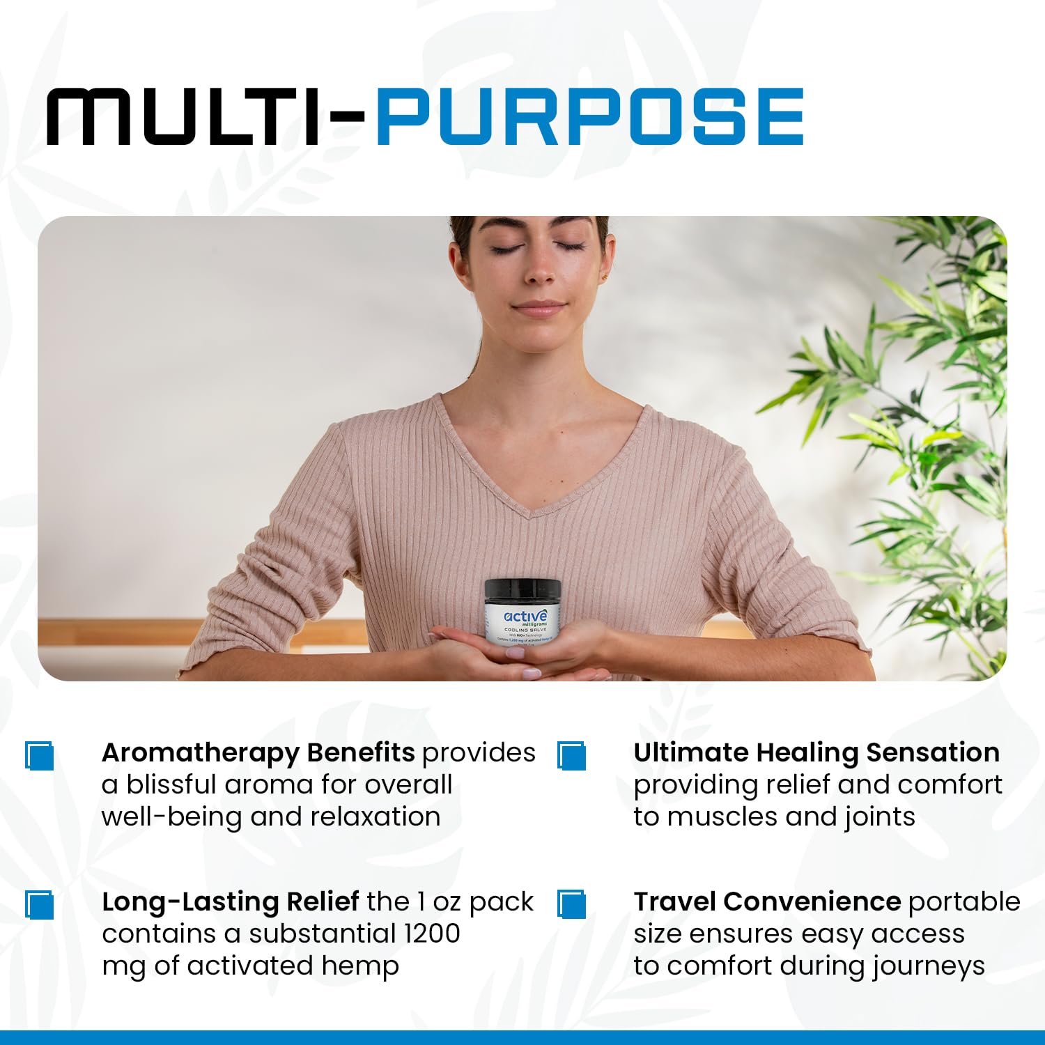 active milligrams Hemp Cooling Salve for Joint & Muscle Relief - Infused with Menthol, Shorea (Sal) Butter, Yarrow Essential Oil – Soothe Discomfort in Back, Knees, Neck, Shoulder, and Elbow - 1 OZ active milligramsAu supplements
