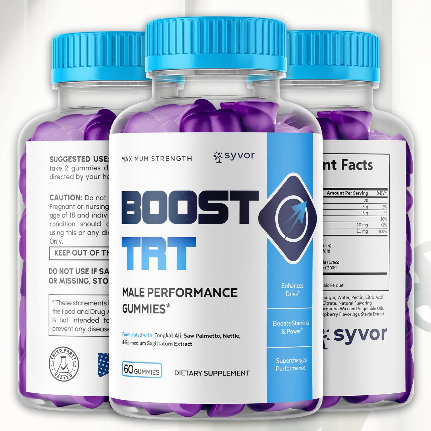 Boost TRT Gummies for Men, Official Boost TRT Male Performance Gummys with Natural Ingredients, Advanced BoostTRT Men's Gummy Supplement with Maximum Strength Premium Vitamins (60 Gummies) SyvorAu supplements