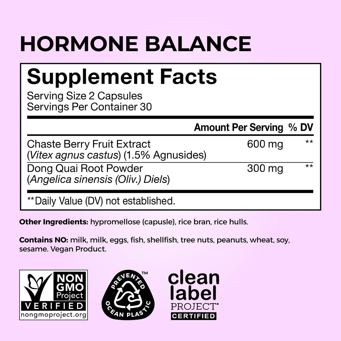HUM Hormone Balance for Women, Supplement for Women's Health with Chasteberry & Dong Quai, Support for PMS Symptoms, Cramps, Irritability, Hormonal Balance, Monthly Support, 60 Capsules HUMUS supplements