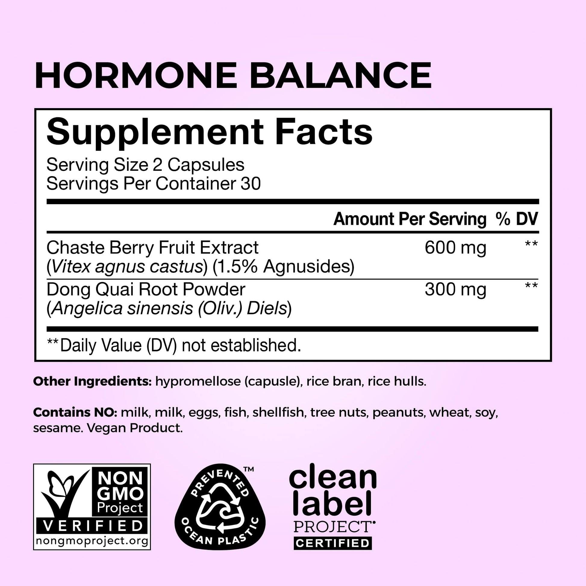 HUM Hormone Balance for Women, Supplement for Women's Health with Chasteberry & Dong Quai, Support for PMS Symptoms, Cramps, Irritability, Hormonal Balance, Monthly Support, 60 Capsules HUMUS supplements