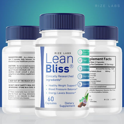 (2 Pack) Lean Bliss Weight Loss Pills, Lean Bliss Fat Burning Formula, LeanBliss Advanced rize labsUS supplements