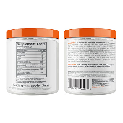 Genius Pre Workout Powder, Grape Limeade - All-Natural Nootropic Pre-workout The Genius BrandUS supplements